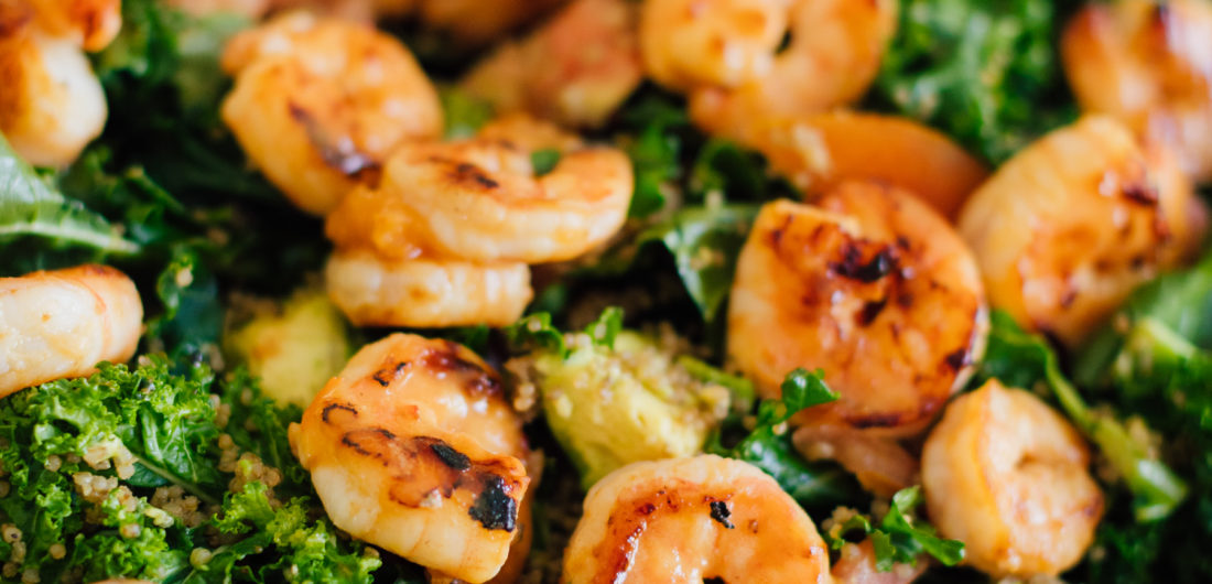 Blogger Eva Amurri shares her Apricot-Glazed Shrimp & Quinoa Salad Recipe