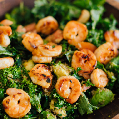 Blogger Eva Amurri shares her Apricot-Glazed Shrimp & Quinoa Salad Recipe