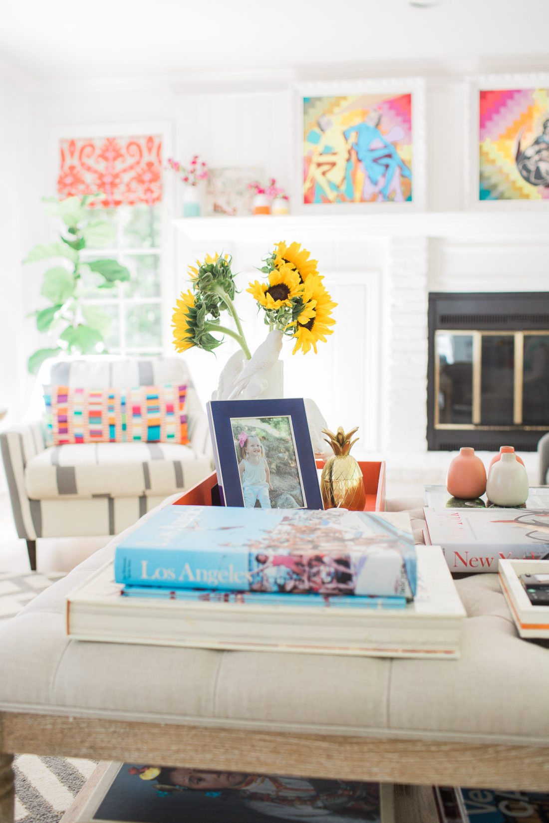 The coffee table in Eva Amurri Martino's connecticut home