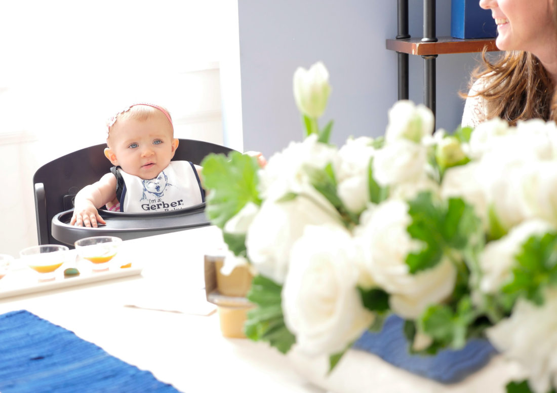 Sitting around the taste testing table at the Gerber Babies event in NYC where a baby tested out new Gerber flavors, as photographed by Eva Amurri Martino for lifestyle blog REZTT