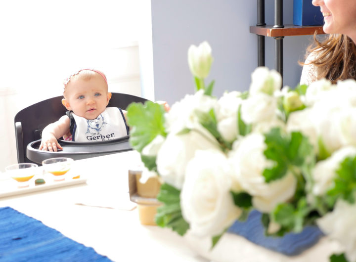 Sitting around the taste testing table at the Gerber Babies event in NYC where a baby tested out new Gerber flavors, as photographed by Eva Amurri Martino for lifestyle blog REZTT