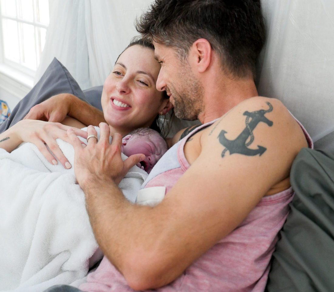 Eva Amurri Martino of lifestyle and motherhood blog REZTT shares the pictures of her home birth with son Major James Martino on October 19th 2016