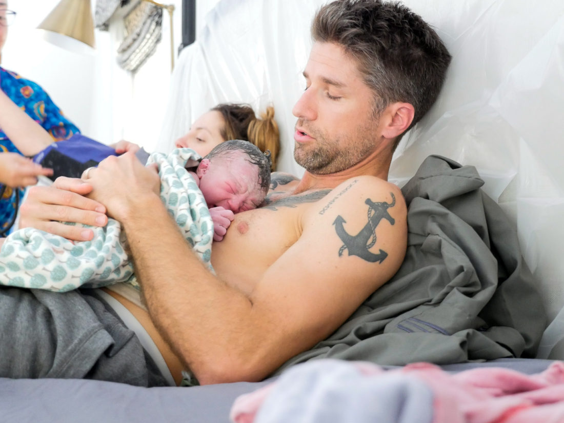 Eva Amurri Martino of lifestyle and motherhood blog REZTT shares the pictures of her home birth with son Major James Martino on October 19th 2016
