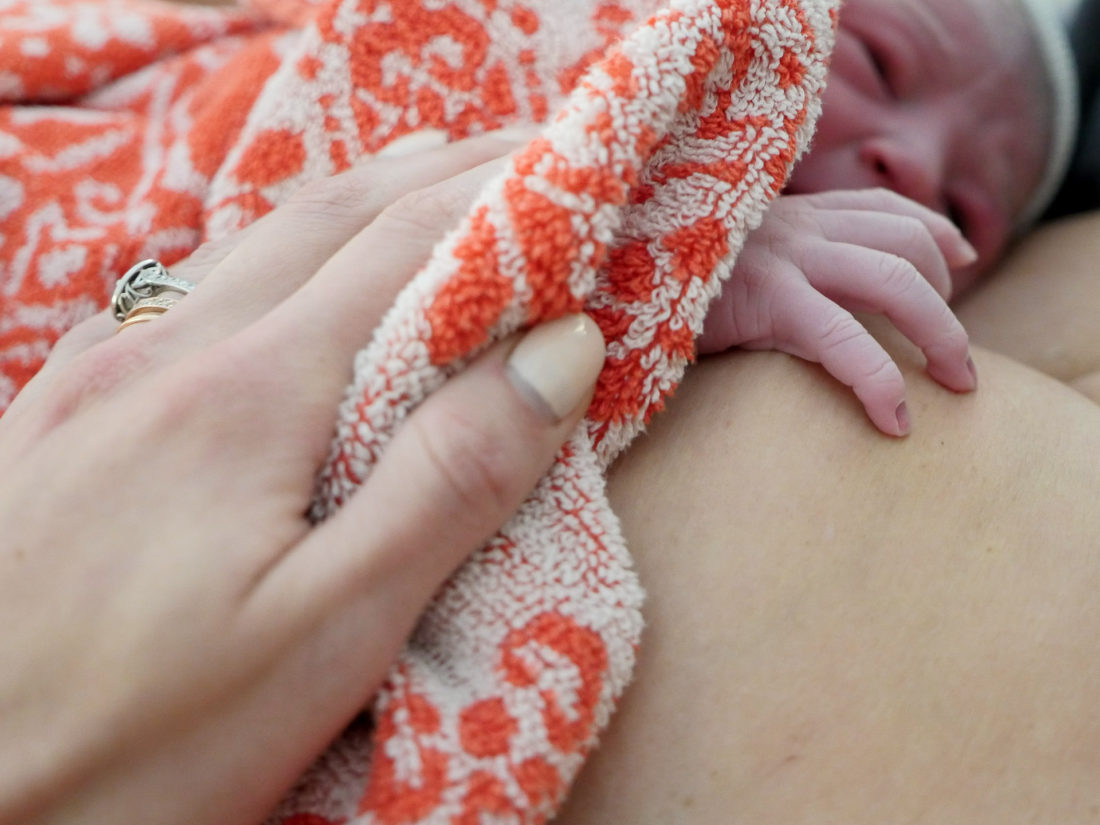 Eva Amurri Martino of lifestyle and motherhood blog REZTT shares the pictures of her home birth with son Major James Martino on October 19th 2016