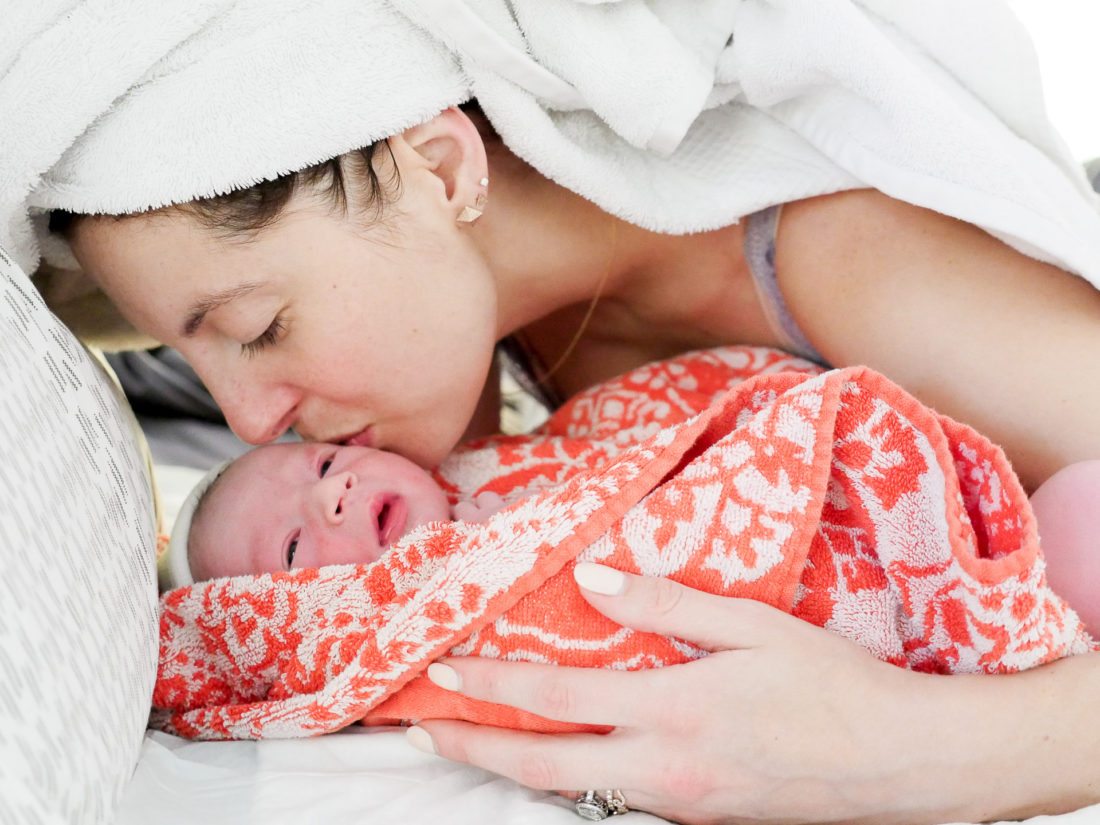 Eva Amurri Martino of lifestyle and motherhood blog REZTT shares the pictures of her home birth with son Major James Martino on October 19th 2016