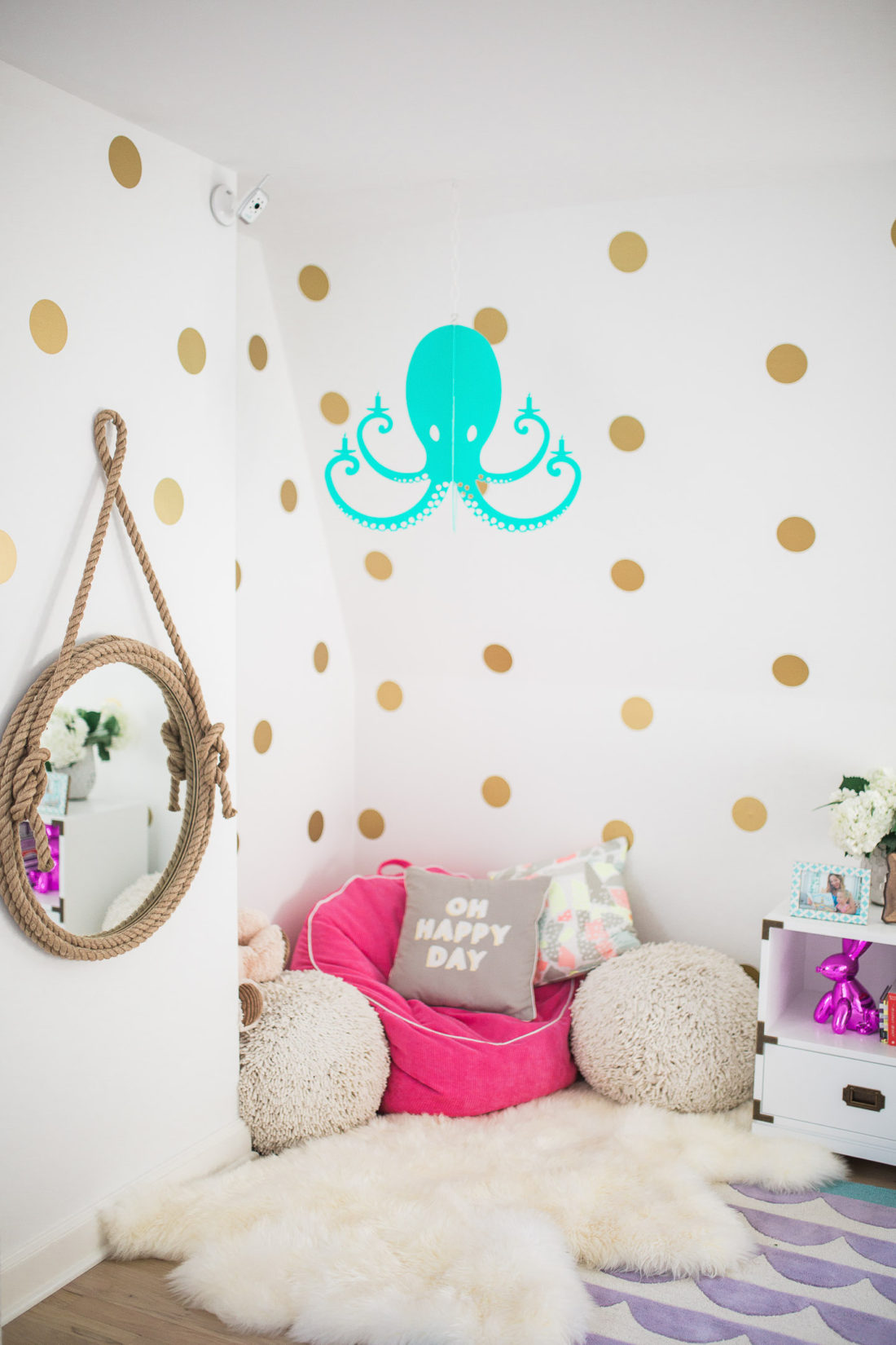 Marlowe Martino's bedroom, as designed by her mother Eva Amurri Martino of lifestyle and motherhood blog REZTT