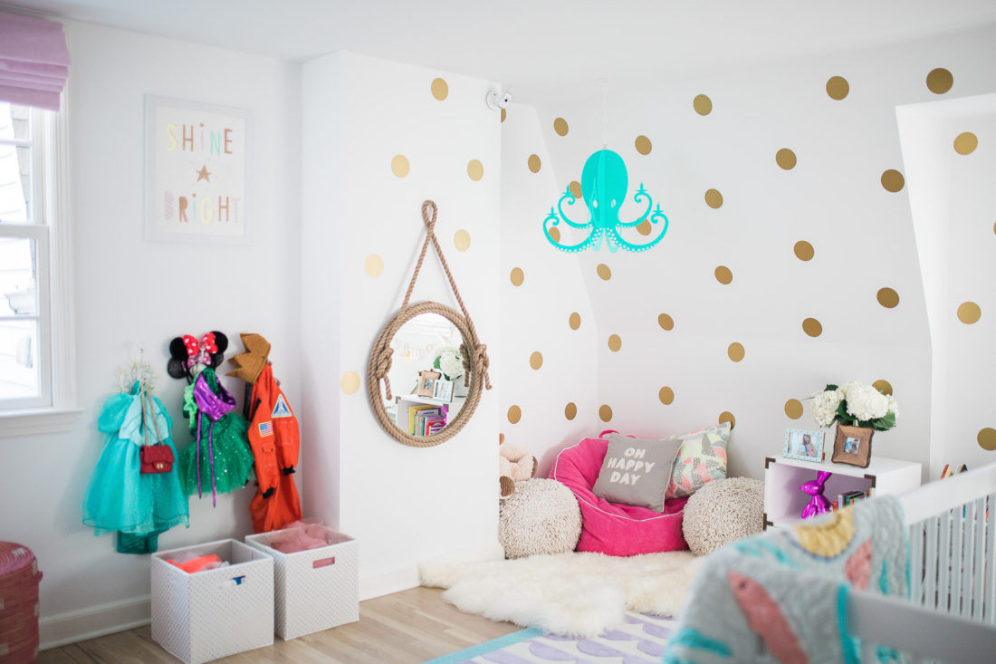 Marlowe Martino's bedroom, as designed by her mother Eva Amurri Martino of lifestyle and motherhood blog REZTT