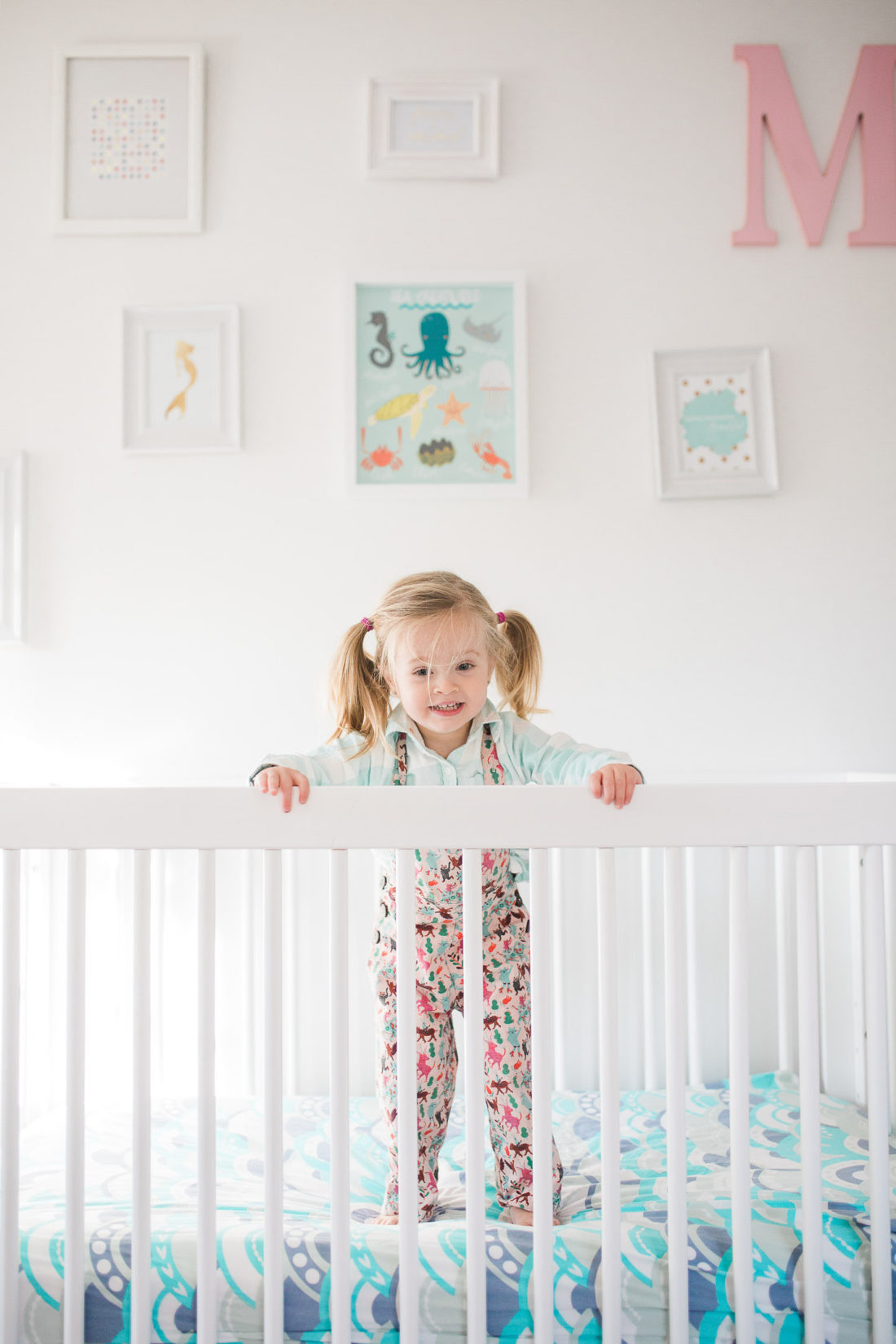 Marlowe Martino's bedroom, as designed by her mother Eva Amurri Martino of lifestyle and motherhood blog REZTT