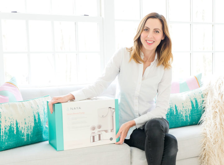 Eva Amurri Martino pictured with the Naya Health Breast Pump
