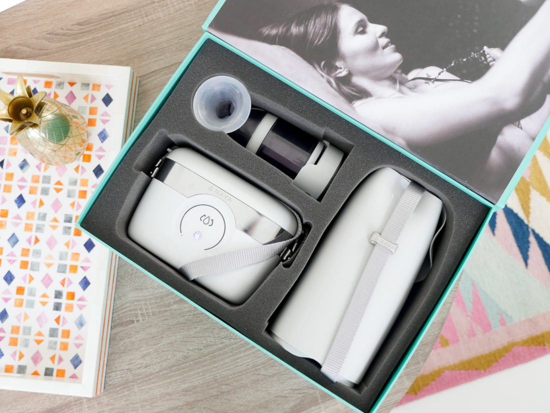 The Naya Breastpump pictured in Eva Amurri Martino's REZTT studio