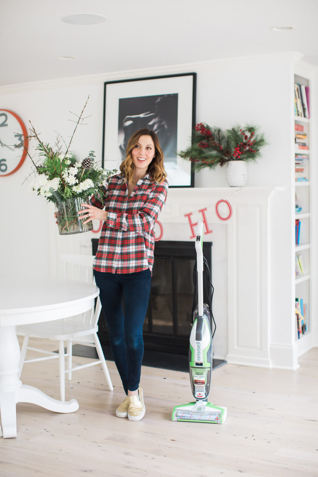 Eva Amurri Martino arranges Holiday florals as she prepares her home for a party