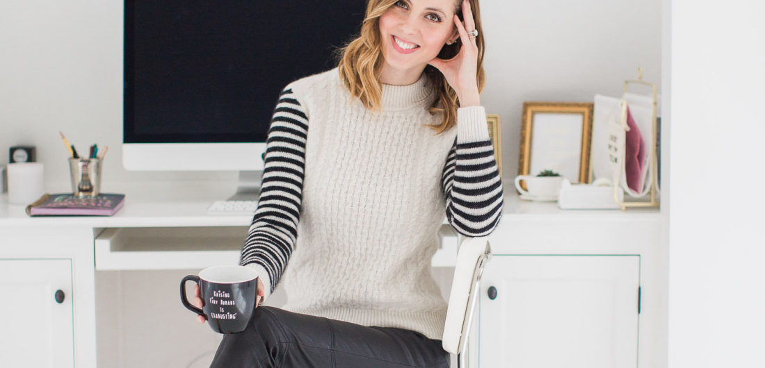 Lifestyle blogger Eva Amurri Martino is pictured in her studio