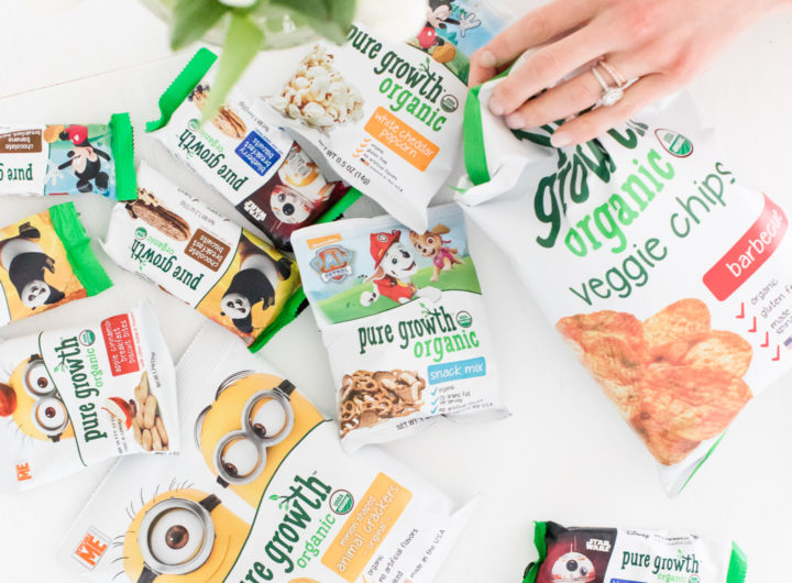 an arrangement of fun and tasty Pure Growth Organic snacks