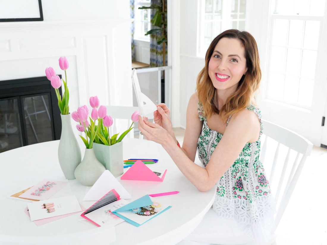Eva Amurri Martino shows off a particularly fancy lucite Hallmark Signature Greeting Card for mother's day
