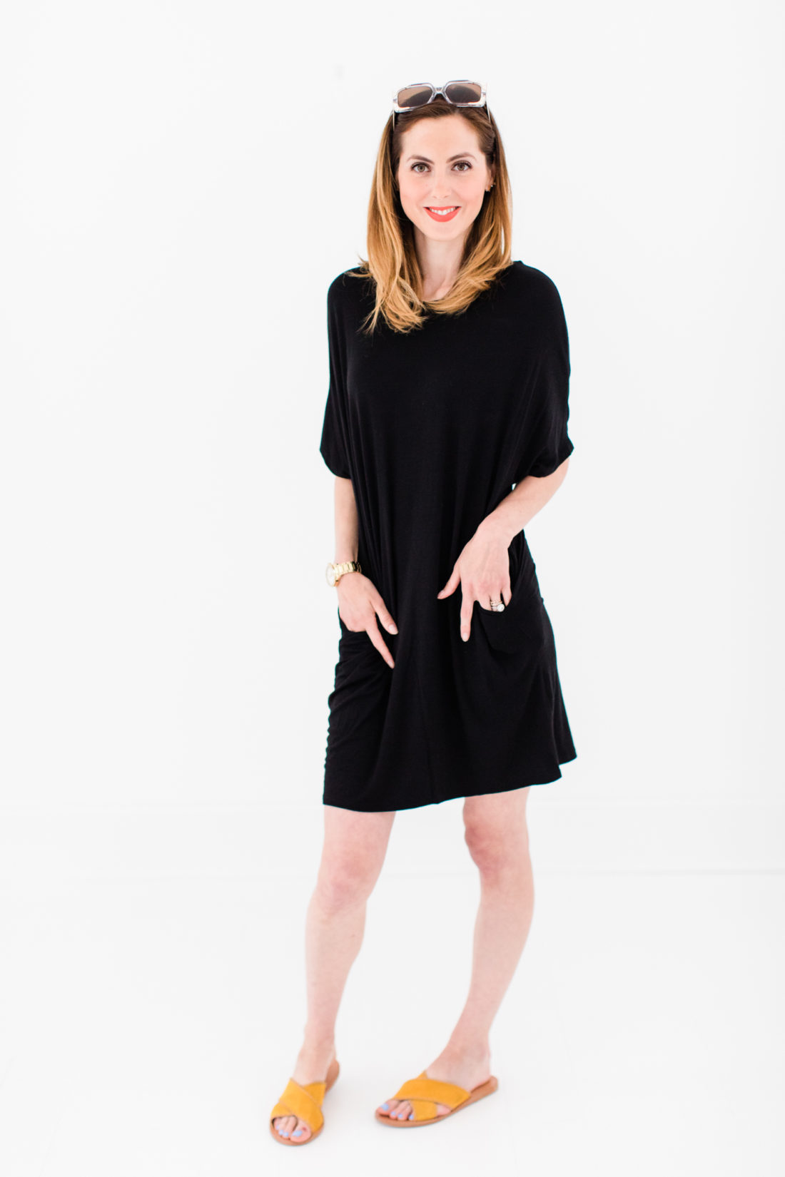 Eva Amurri Martino wears an LBD Buru dress
