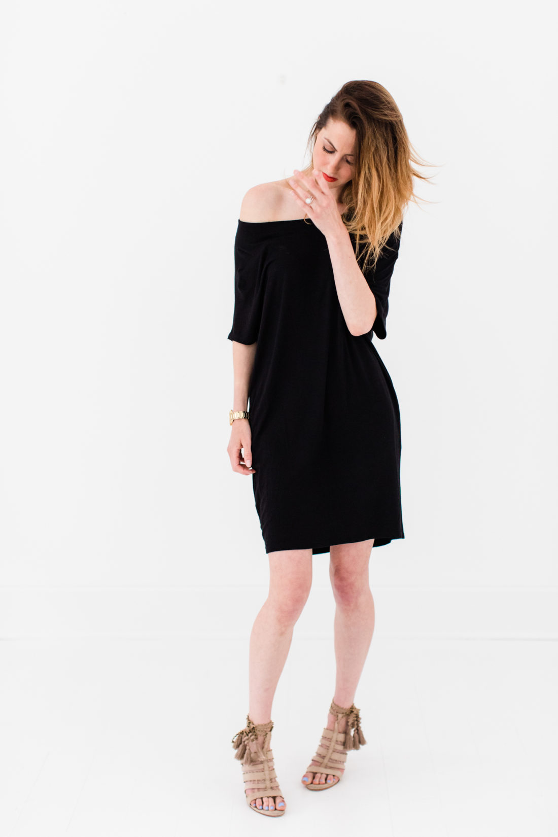 Eva Amurri Martino wears an LBD Buru dress