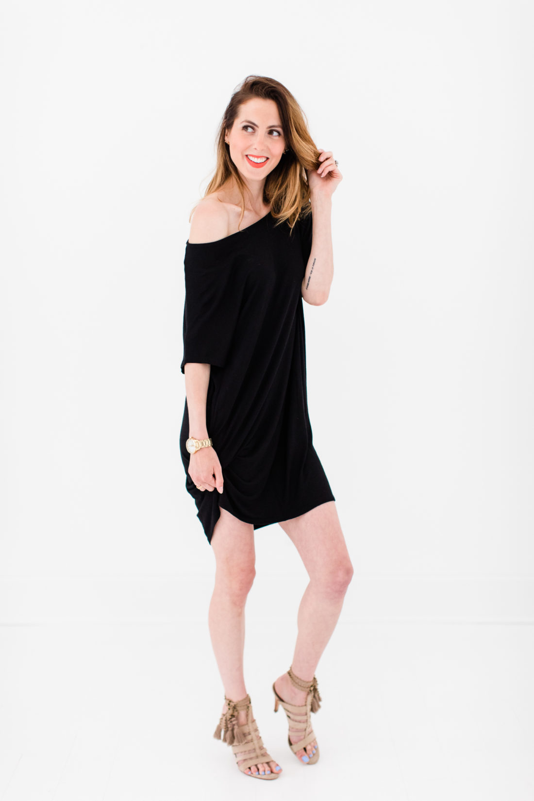 Eva Amurri Martino wears an LBD Buru dress