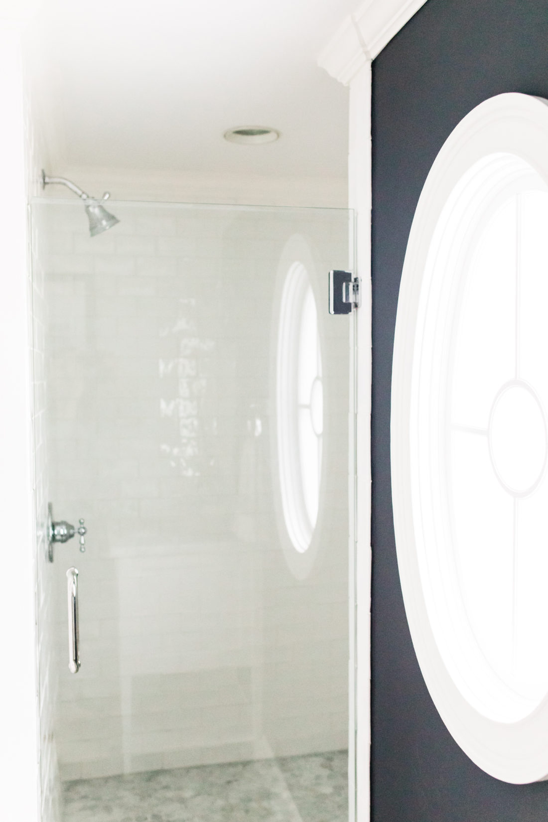 Eva Amurri Martino shares the full redesign of her black, white, and grey concept powder room in her Connecticut home