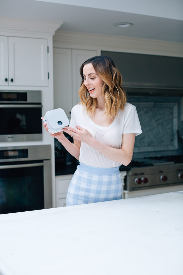 Eva Amurri Martino showing her PTouch Label Maker