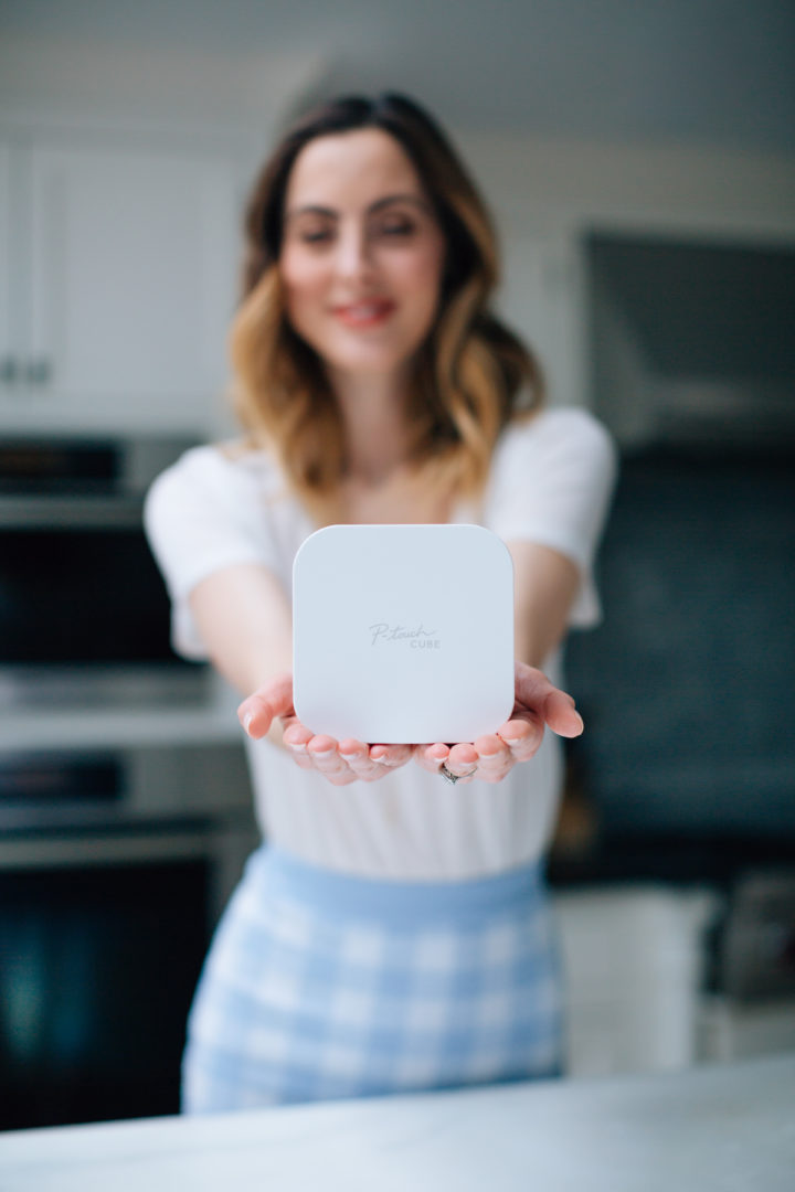 Eva Amurri Martino showing her PTouch Label Maker
