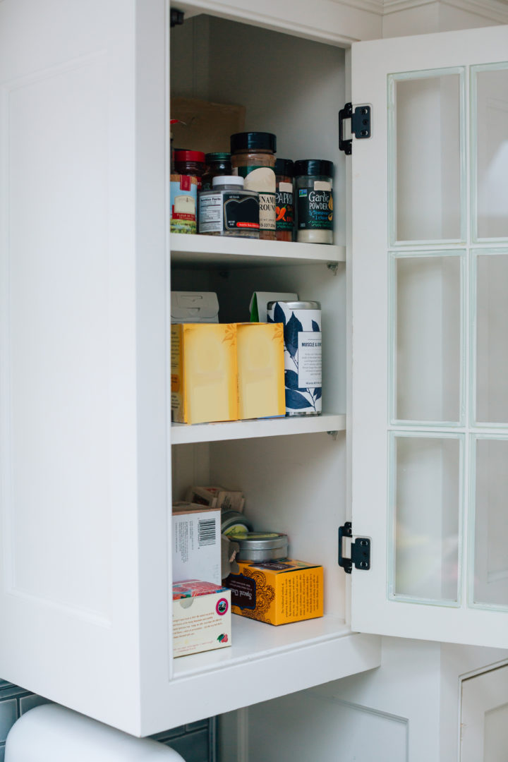 Eva Amurri Martino labels her kitchen shelves using her PTouch Label Maker