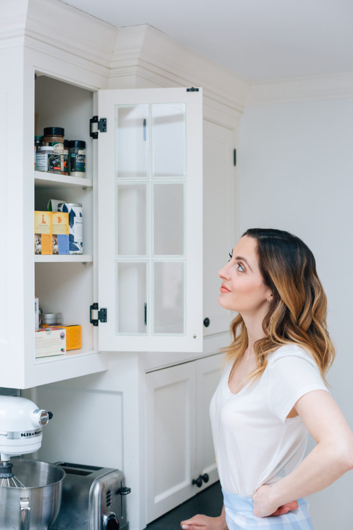Eva Amurri Martino labels her kitchen shelves using her PTouch Label Maker