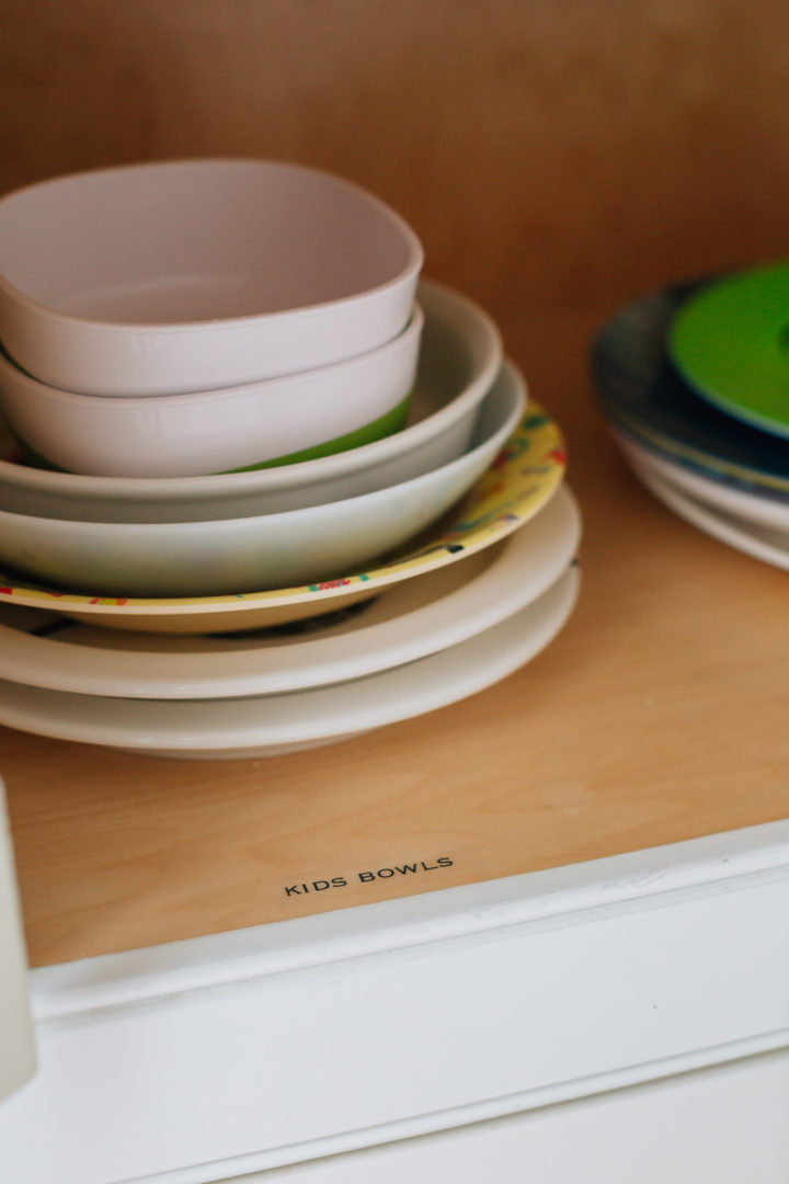 Eva Amurri Martino labels her kitchen shelves using her PTouch Label Maker