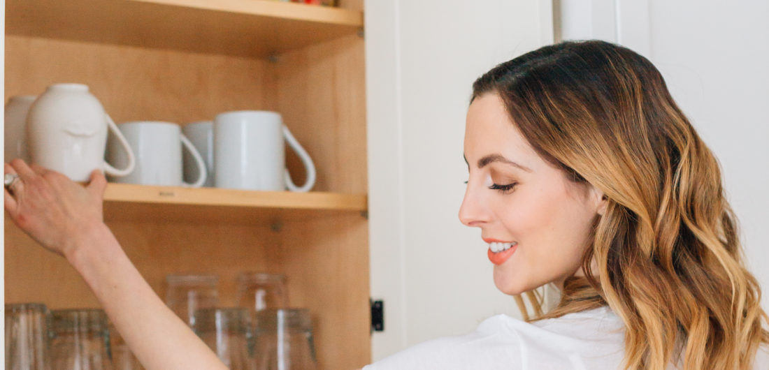 Eva Amurri Martino labels her kitchen shelves using her PTouch Label Maker