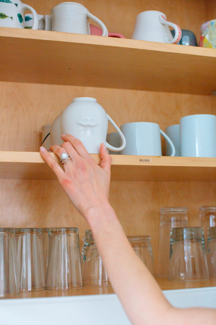 Eva Amurri Martino labels her kitchen shelves using her PTouch Label Maker