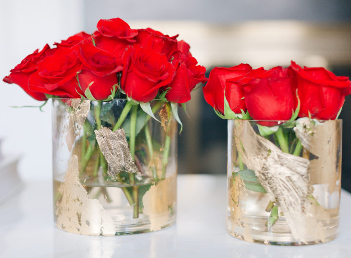 Eva Amurri Martino shows off her DIY Brushed Gold Vase