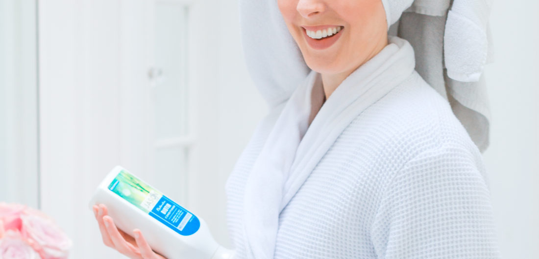 Eva Amurri Martino checks out her new Jason restorative biotin shampoo