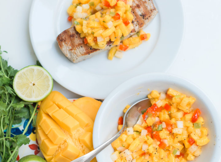 grilled tuna with mango salsa