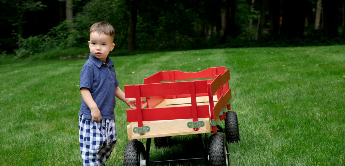 Major Martino wears a blue polo shirt and checked pants in connecticut on the fourth of july