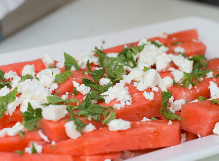 Eva Amurri prepares Watermelon & Feta Salad