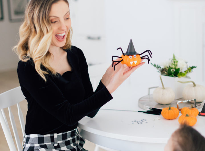 Eva Amurri Martino shares her DIY Pumpkin Spiders craft