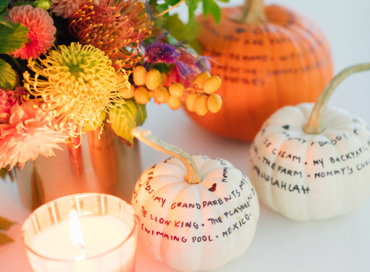 Eva Amurri Martino shares a thoughtful DIY craft for fall: Gratitude Pumpkins