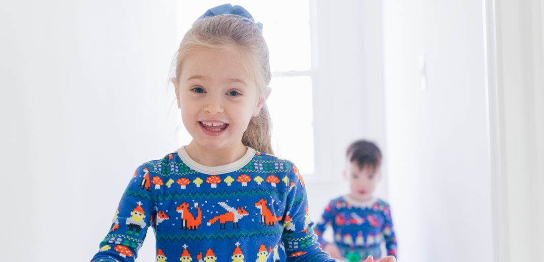 Eva Amurri Martino's children Major and Marlowe wears printed pajamas while entertaining themself at home