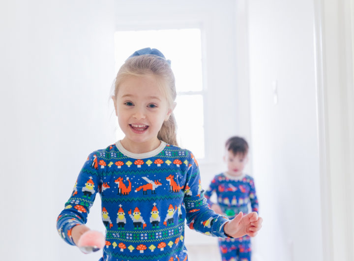 Eva Amurri Martino's children Major and Marlowe wears printed pajamas while entertaining themself at home