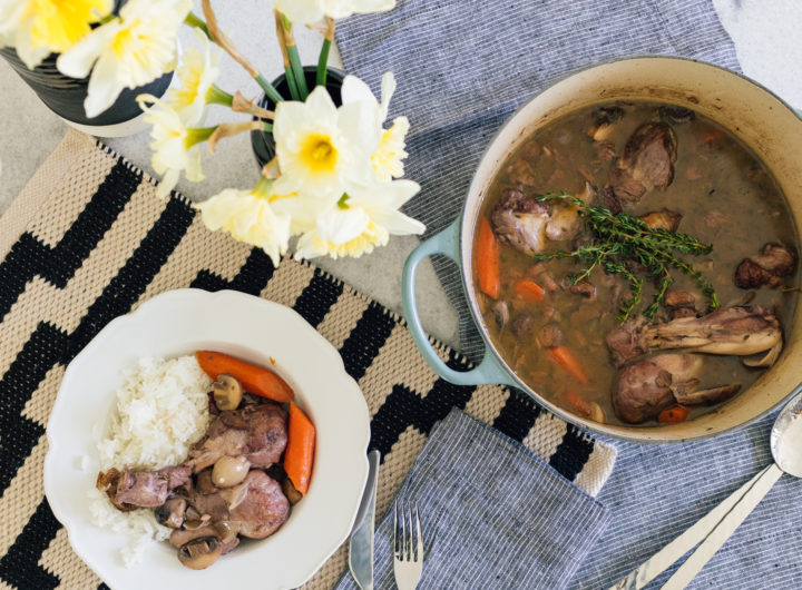 Eva Amurri Martino enjoys her Coq Au Vin