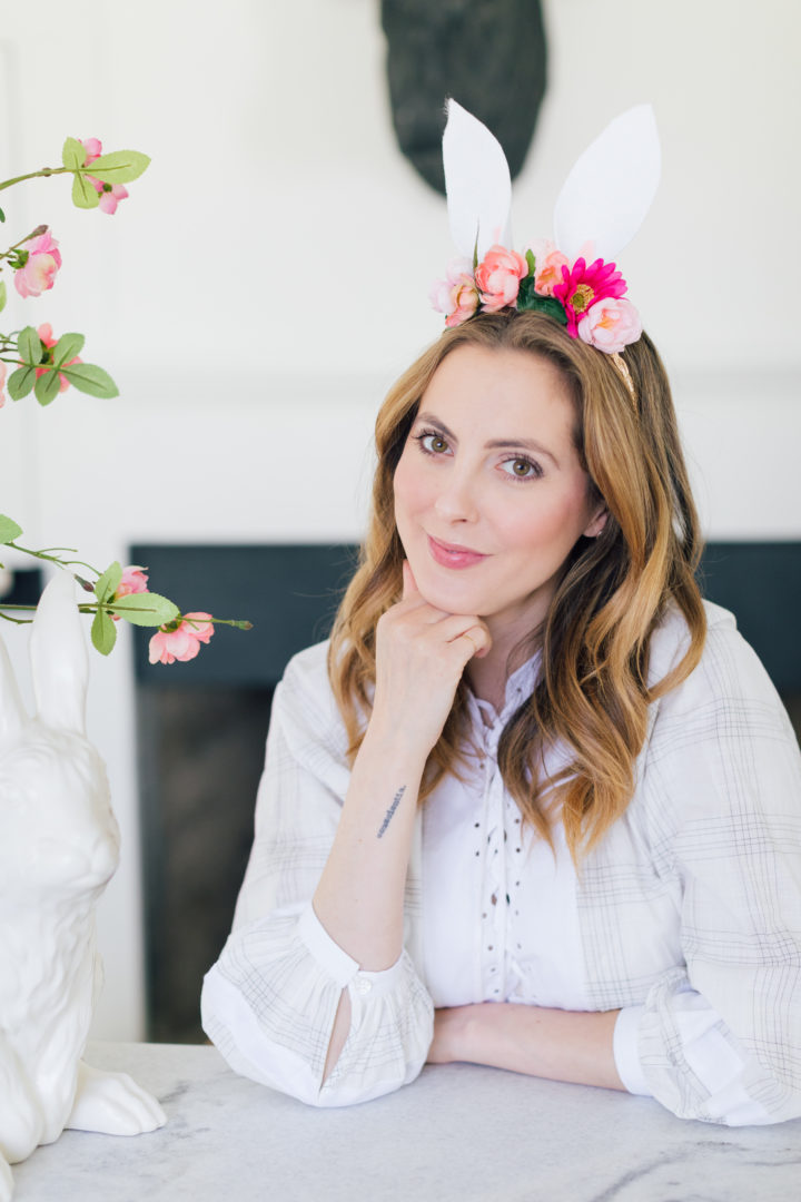 Eva Amurri Martino of REZTT gives a DIY tutorial on how to make her Woodland Bunny Headband for Easter