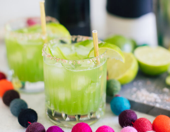 Eva Amurri Martino of REZTT shares her recipe for cucumber margaritas with Chili Salt
