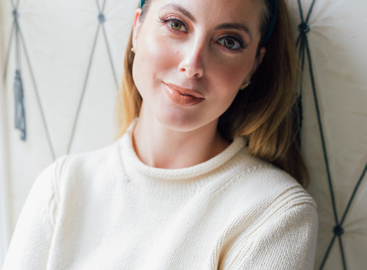 Eva Amurri Martino in bronzed glowy makeup