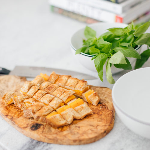 Eva Amurri Martino shares her Grilled Cheese Croutons Recipe