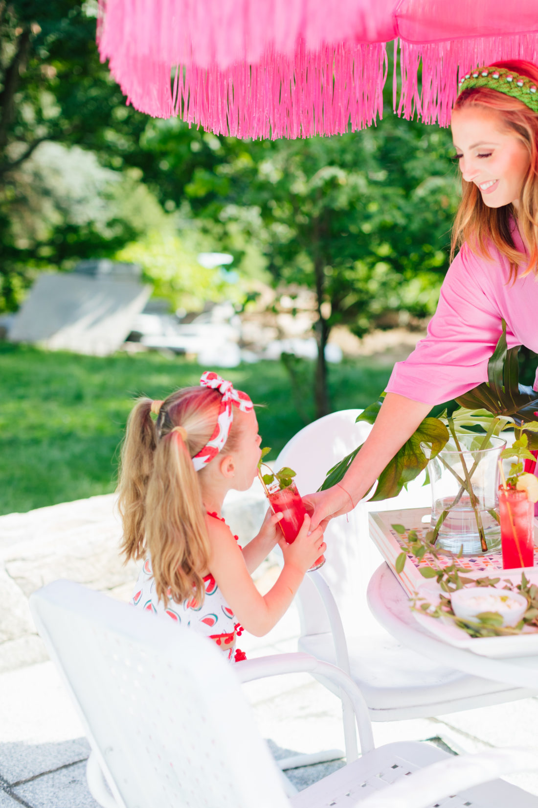 Marlowe Martino sips on a virgin watermelon mojito
