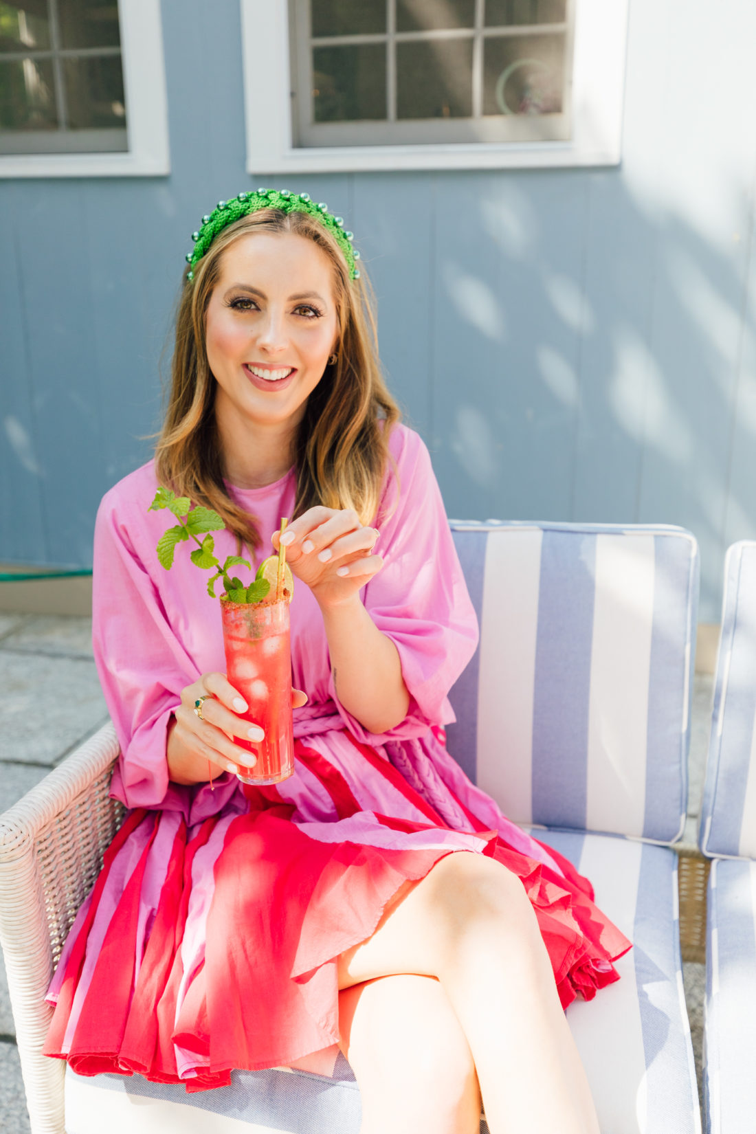 Eva Amurri Martino sips on a watermelon mojito