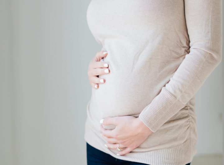 Pregnant Eva Amurri Martino cradles her baby bump and gives her readers a first trimester update on her pregnancy.
