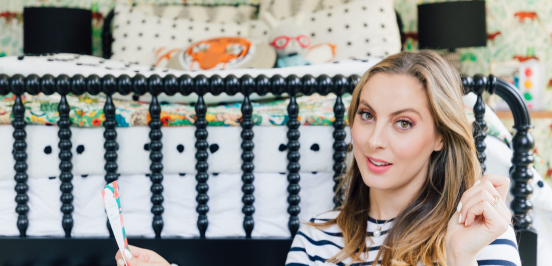 Pregnant Eva Amurri Martino looks at baby gear