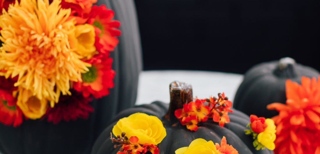 Eva Amurri Martino shares an easy fall DIY for faux floral pumpkins