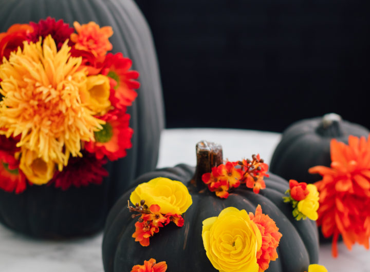 Eva Amurri Martino shares an easy fall DIY for faux floral pumpkins