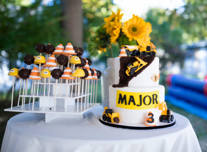 Major Martino's Construction Zone Birthday Cake and Cake Pops